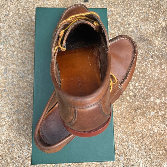 Rancourt & Co. Classic Ranger-moc - Natural Chromexcel w/ brick red sole - 9D - Picture 10 of 13